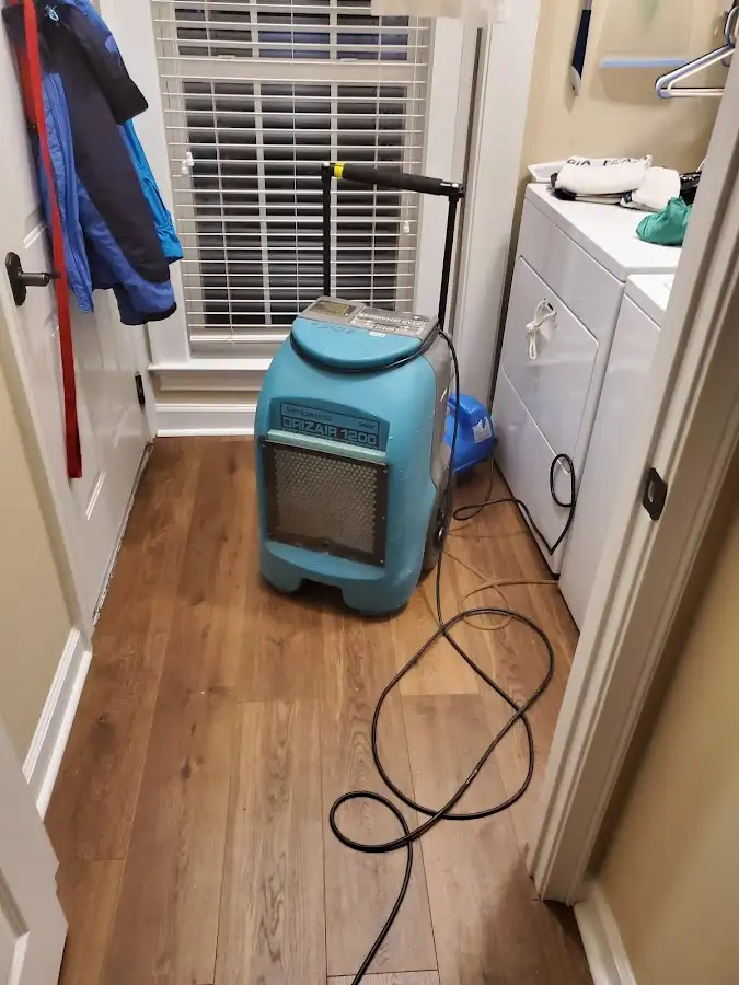 Commercial dehumidifier deployed for Flood Damage Cleanup in Quincy